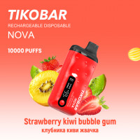 (М) Одноразовая электронная сигарета Tikobar 10000 - Strawberry Kiwi Bubble Gum (Клубника Киви Жвачка)